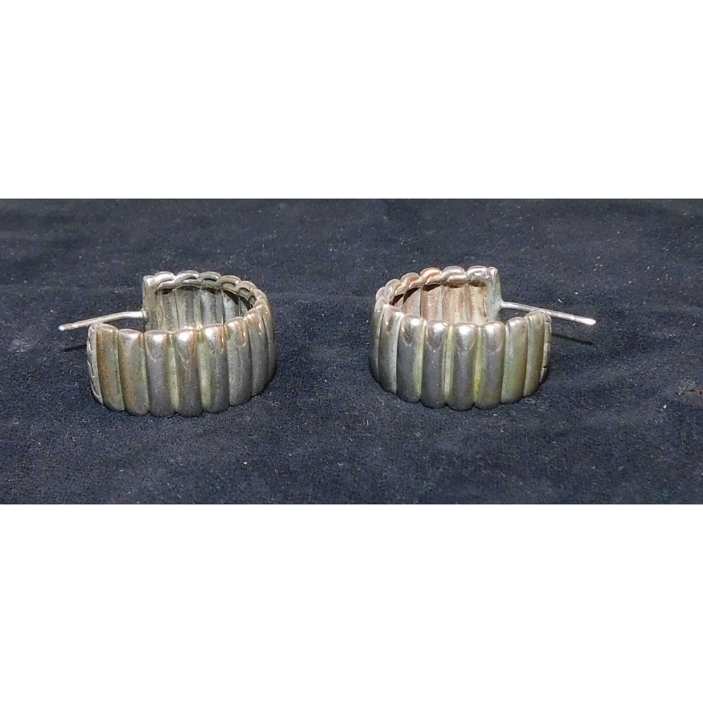 John Hardy .925 Silver Pierced Huggie Earrings